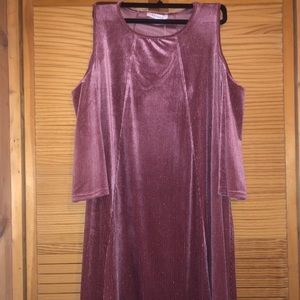 Dusty Pink Boutique Cold Shoulder Dress